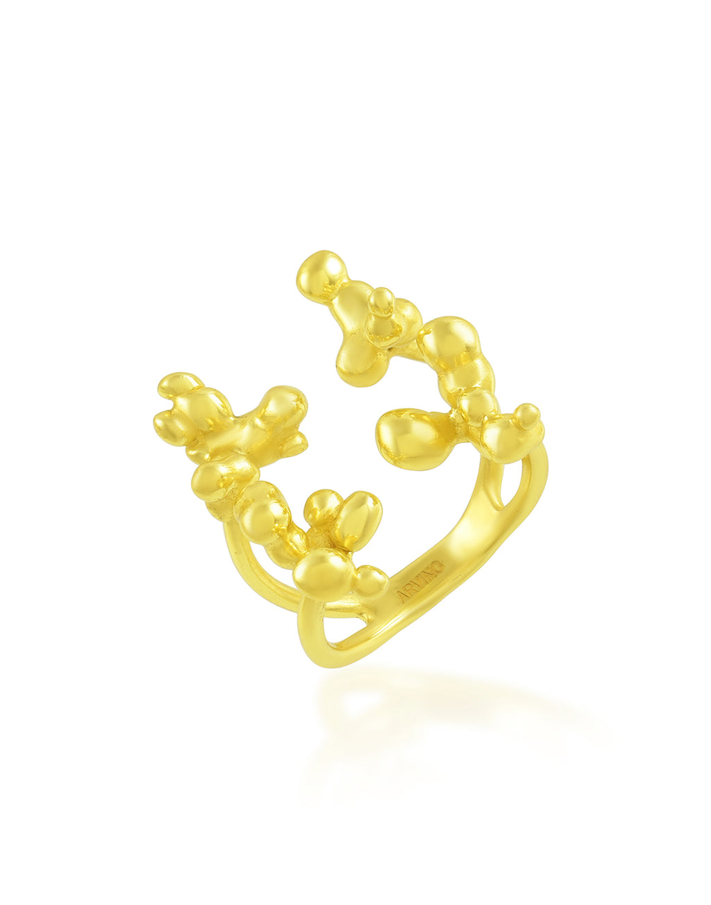 Pellet Ring - Statement Rings - Gold-Plated & Hypoallergenic Jewellery - Made in India - Dubai Jewellery - Dori