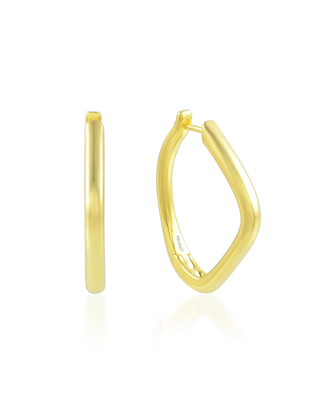 Twisted Oval Hoops - Statement Earrings - Gold-Plated & Hypoallergenic Jewellery - Made in India - Dubai Jewellery - Dori