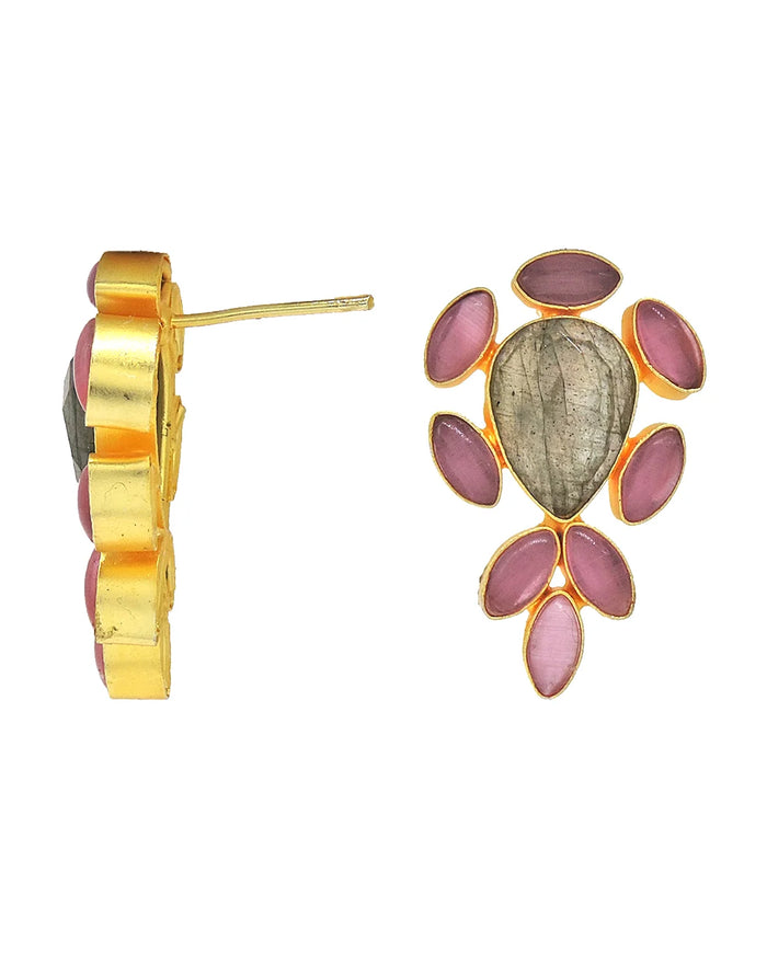 Glass & Labradorite Earrings- Handcrafted Jewellery from Dori