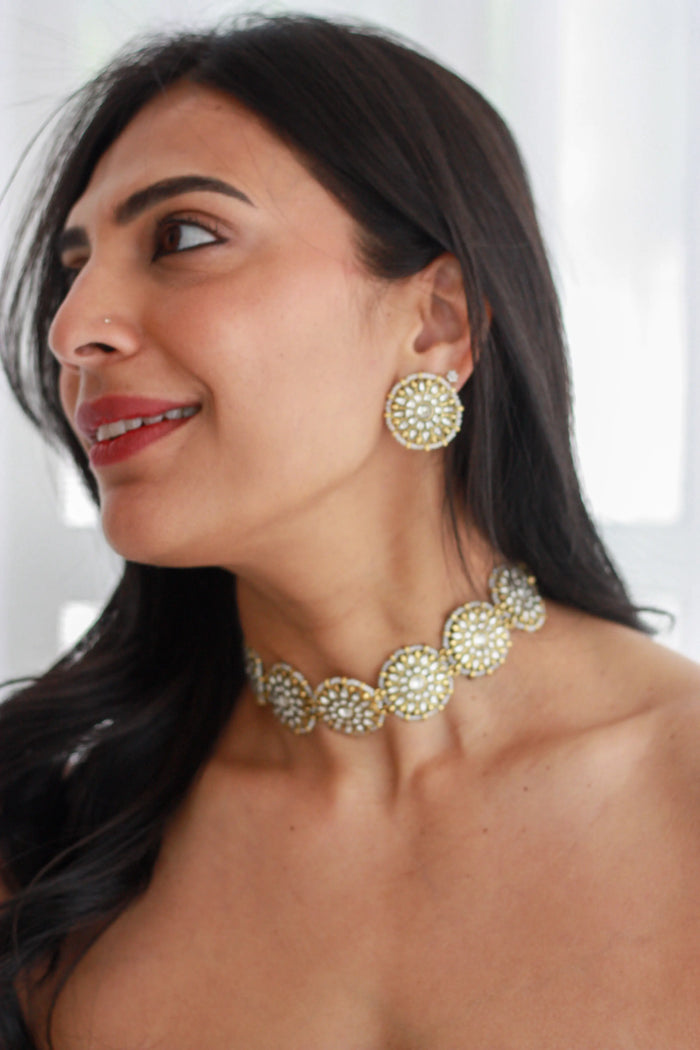 Floral Kundan Choker Necklacefrom Dori