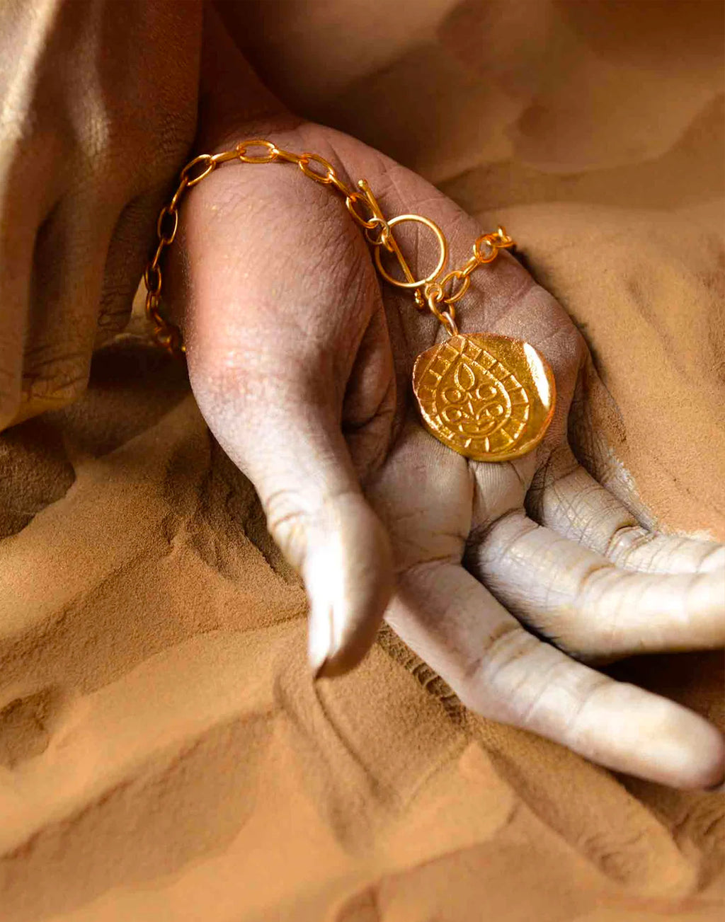 Fossil Shackle Bracelet - Statement Bracelets & Cuffs - Gold-Plated & Hypoallergenic Jewellery - Made in India - Dubai Jewellery - Dori