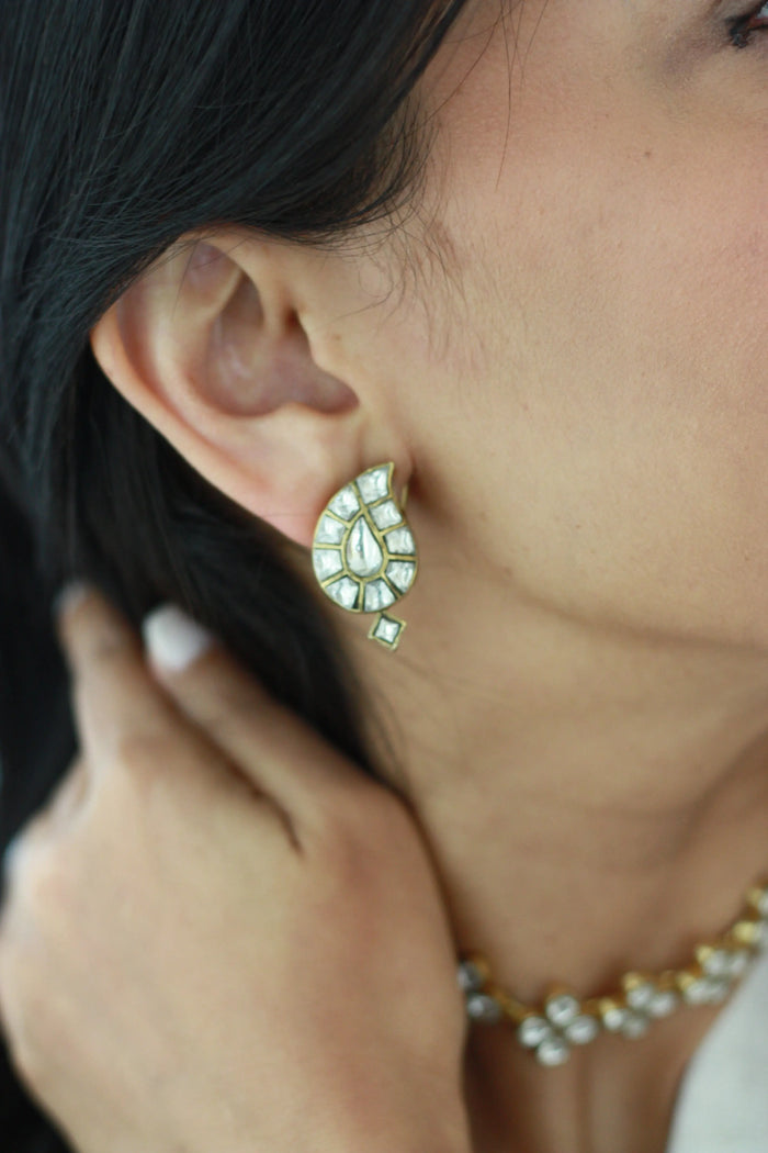 Paisley Kundan Stud Earringsfrom Dori