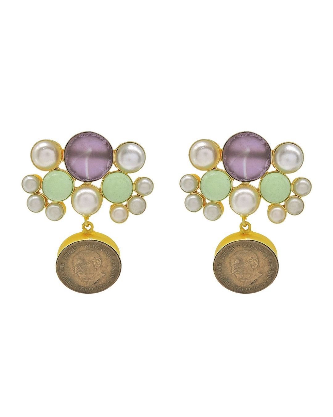 Avel Earrings (Amethyst) - Earrings - Handcrafted Jewellery - Made in India - Dubai Jewellery, Fashion & Lifestyle - Dori