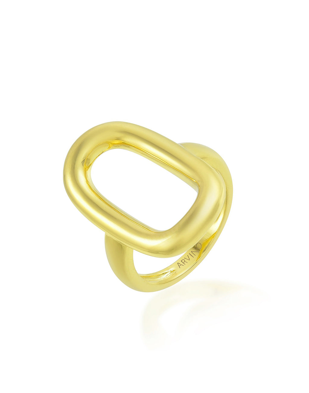 Oval Décor Ring - Statement Rings - Gold-Plated & Hypoallergenic Jewellery - Made in India - Dubai Jewellery - Dori