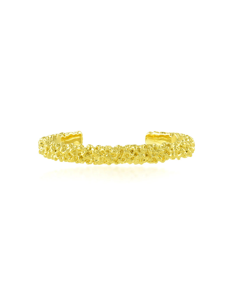Textured Hand Cuff - Statement Bracelets & Cuffs - Gold-Plated & Hypoallergenic Jewellery - Made in India - Dubai Jewellery - Dori