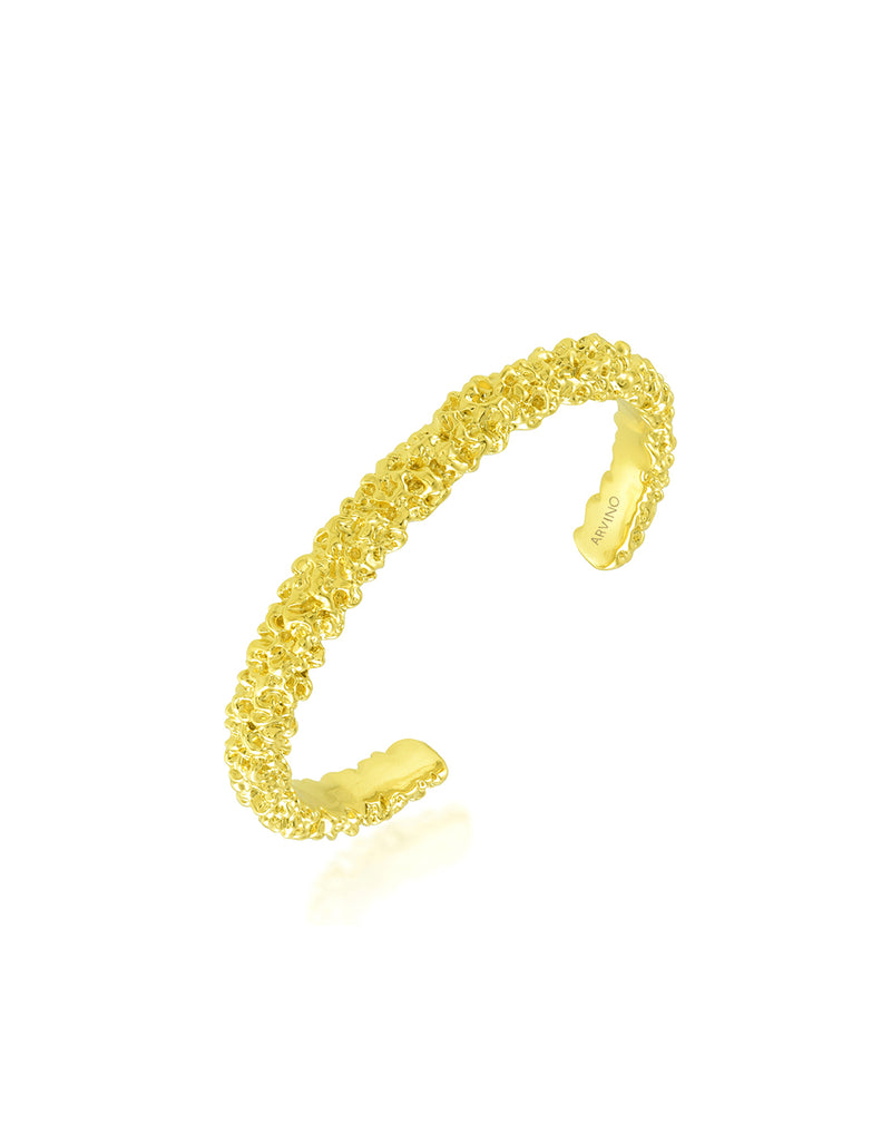 Textured Hand Cuff - Statement Bracelets & Cuffs - Gold-Plated & Hypoallergenic Jewellery - Made in India - Dubai Jewellery - Dori