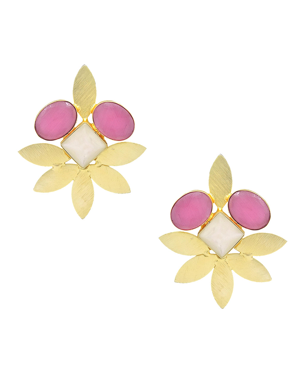 Gold Leaf Earrings - Statement Earrings - Gold-Plated & Hypoallergenic - Made in India - Dubai Jewellery - Dori