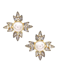 Pearl & Crystal Star Earrings- Handcrafted Jewellery from Dori