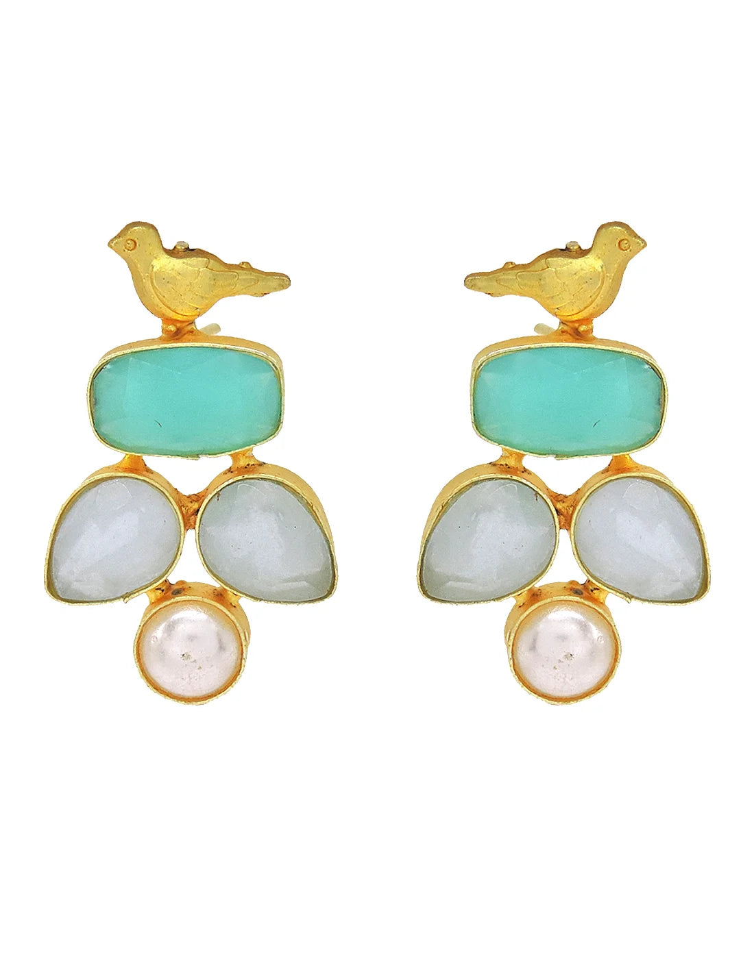 Glass & Bird Earrings