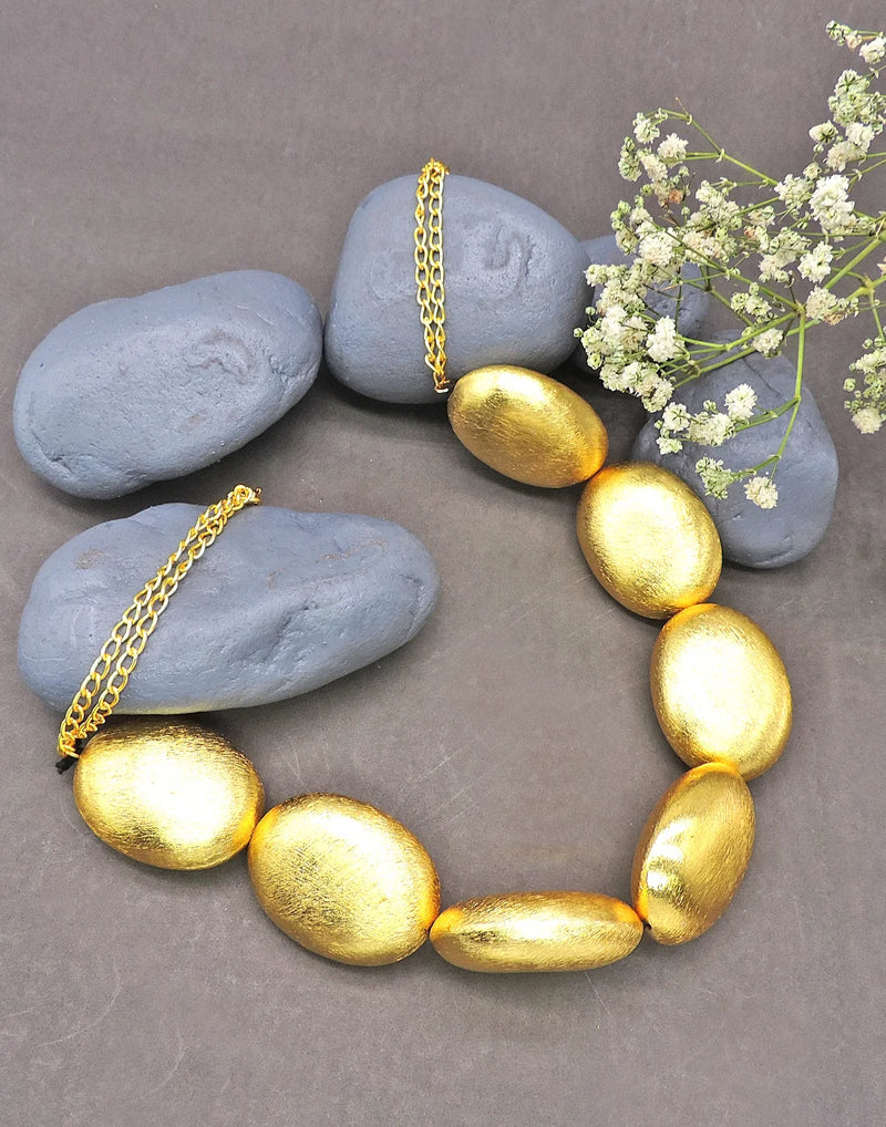 Oval Gold Necklace