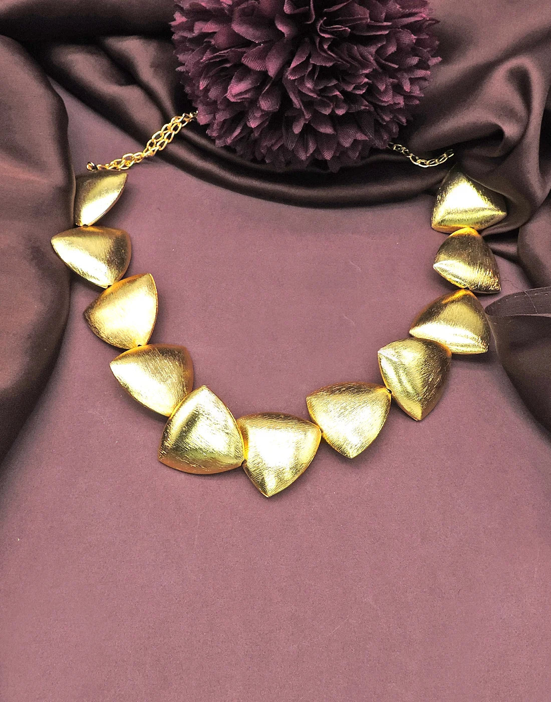 Rounded Triangle Necklace- Handcrafted Jewellery from Dori