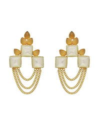 Shell Layered Earrings - Statement Earrings - Gold-Plated & Hypoallergenic - Made in India - Dubai Jewellery - Dori