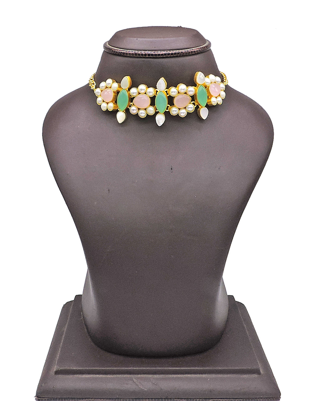 Flower Quad Necklace - Statement Necklaces - Gold-Plated & Hypoallergenic Jewellery - Made in India - Dubai Jewellery - Dori