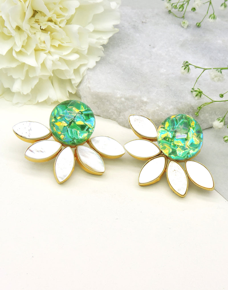 Hand-Painted Floral Sterling Silver Earrings from India - Blossom Dance |  NOVICA