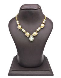 Crystal & Shell Necklace - Statement Necklaces - Gold-Plated & Hypoallergenic Jewellery - Made in India - Dubai Jewellery - Dori