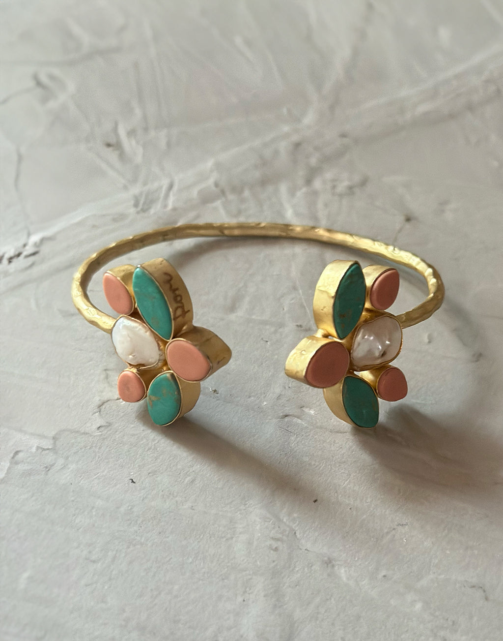 Monalisa & Baroque Pearl Cuff - Statement Bracelets & Cuffs - Gold-Plated & Hypoallergenic Jewellery - Made in India - Dubai Jewellery - Dori