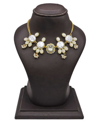 Crystal & Baroque Pearl Necklace - Statement Necklaces - Gold-Plated & Hypoallergenic Jewellery - Made in India - Dubai Jewellery - Dori