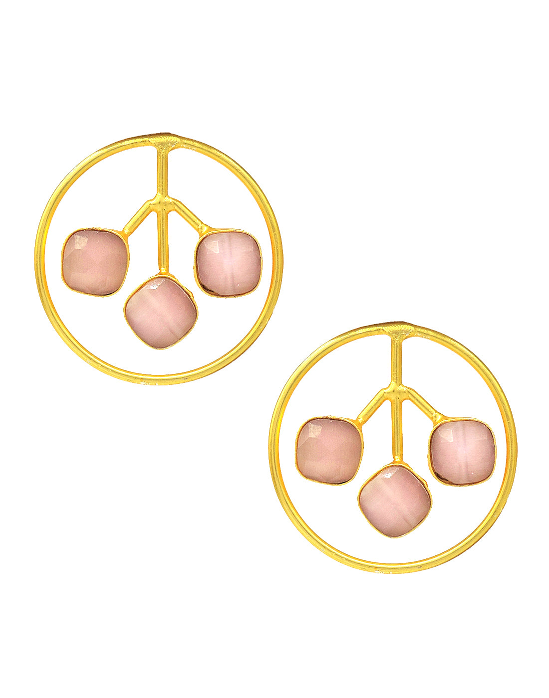 Trio Hoops - Statement Earrings - Gold-Plated & Hypoallergenic - Made in India - Dubai Jewellery - Dori