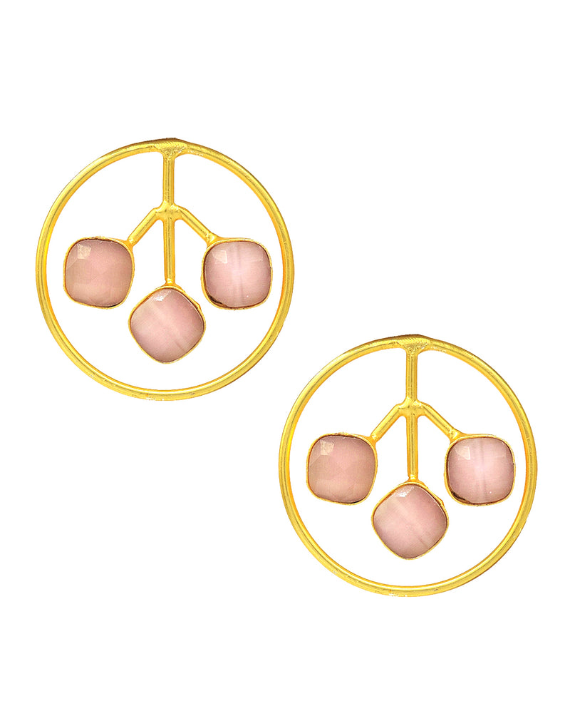 Trio Hoops - Statement Earrings - Gold-Plated & Hypoallergenic - Made in India - Dubai Jewellery - Dori
