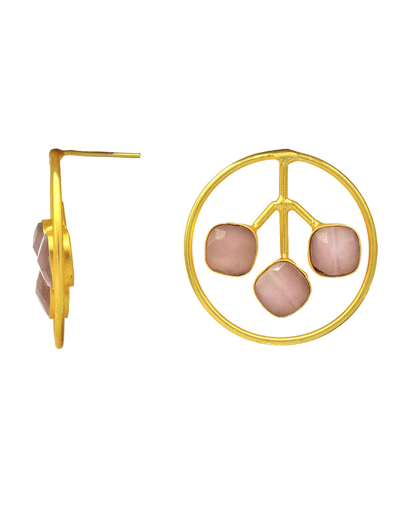 Trio Hoops - Statement Earrings - Gold-Plated & Hypoallergenic - Made in India - Dubai Jewellery - Dori