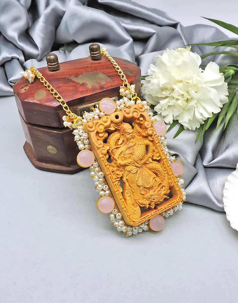 Heritage Pendant Necklace - Statement Necklaces - Gold-Plated & Hypoallergenic Jewellery - Made in India - Dubai Jewellery - Dori