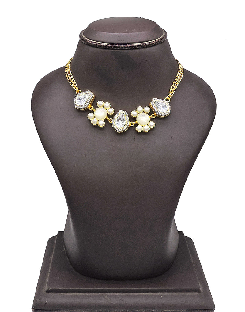 Buy Online Handmade Bead Work Shell Flower Necklace in India – Aesthetics  Designer Label