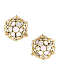 Pearl & Shell Cluster Earrings- Handcrafted Jewellery from Dori