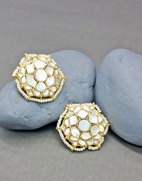 Pearl & Shell Cluster Earrings- Handcrafted Jewellery from Dori