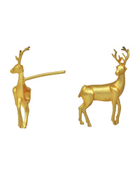 Deer Earrings - Statement Earrings - Gold-Plated & Hypoallergenic - Made in India - Dubai Jewellery - Dori