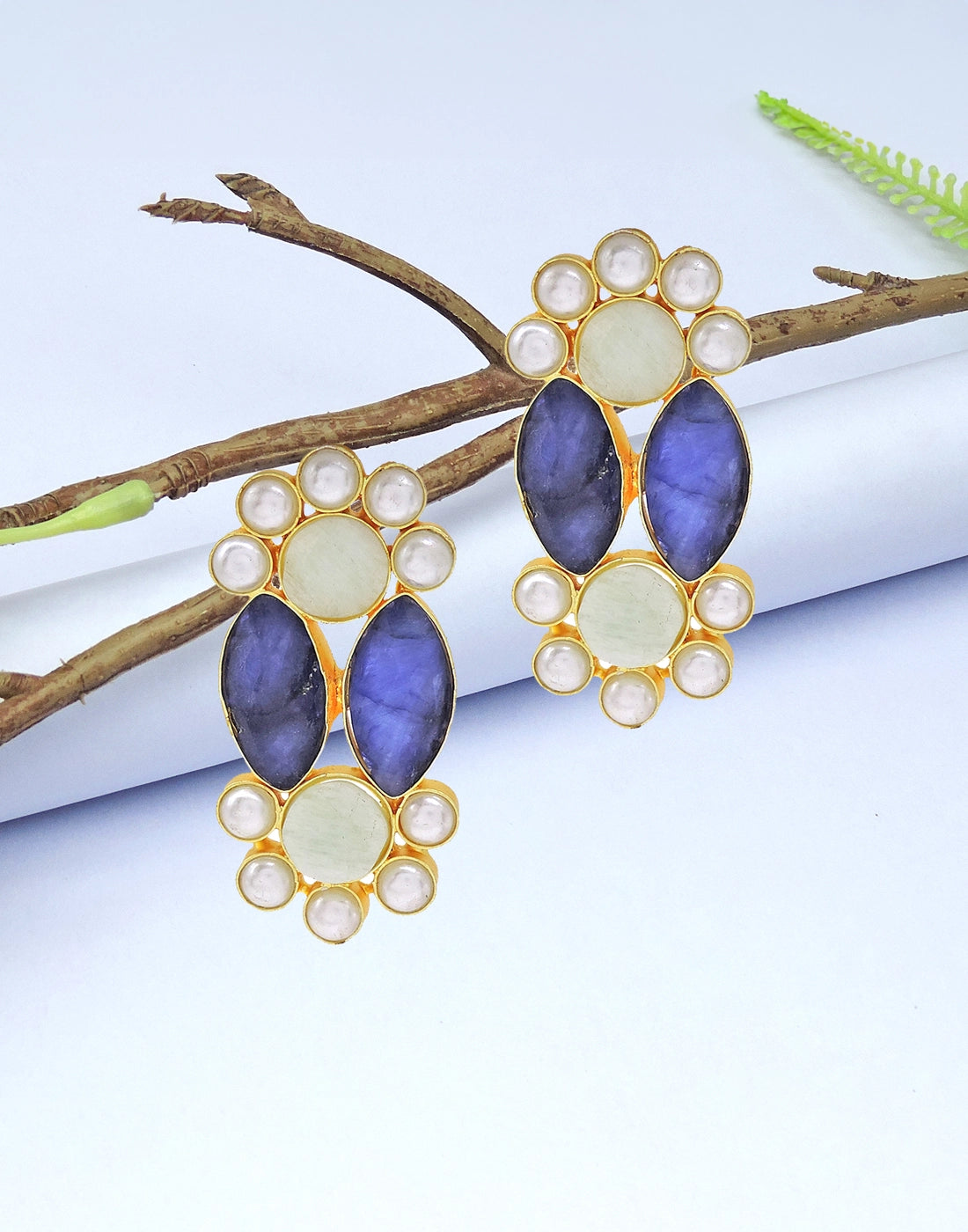 Amazonite & Blue Quartz Earrings