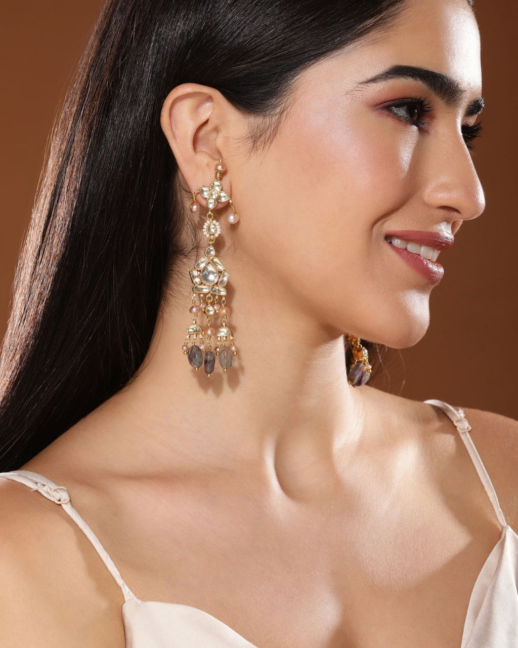 Hemera Mini Kamal Earrings Handcrafted Jewellery - Made in India - Dubai Jewellery, Fashion & Lifestyle - Dori