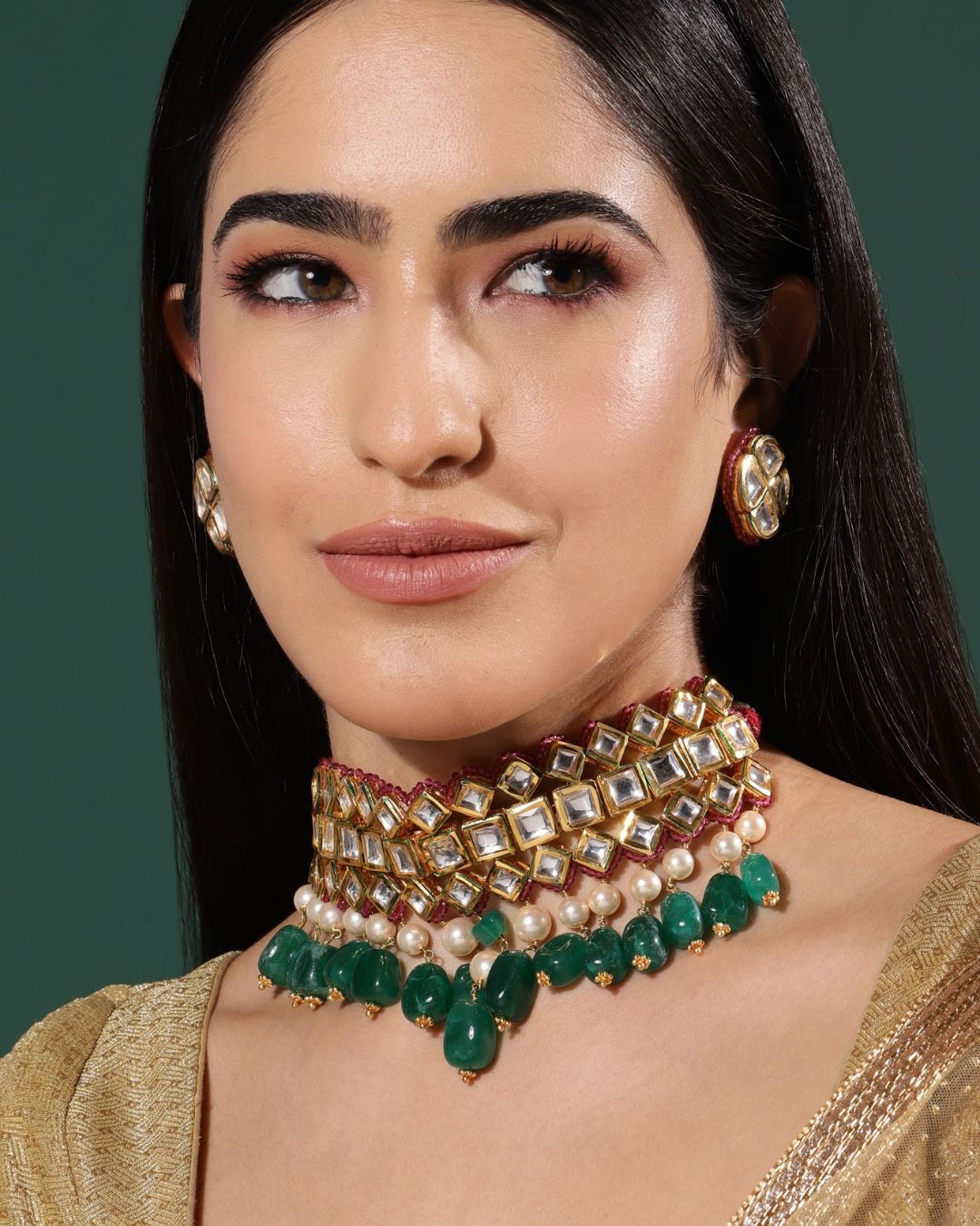 Alectrona Maharani Choker Set Necklaces - Handcrafted Jewellery - Made in India - Dubai Jewellery, Fashion & Lifestyle - Dori