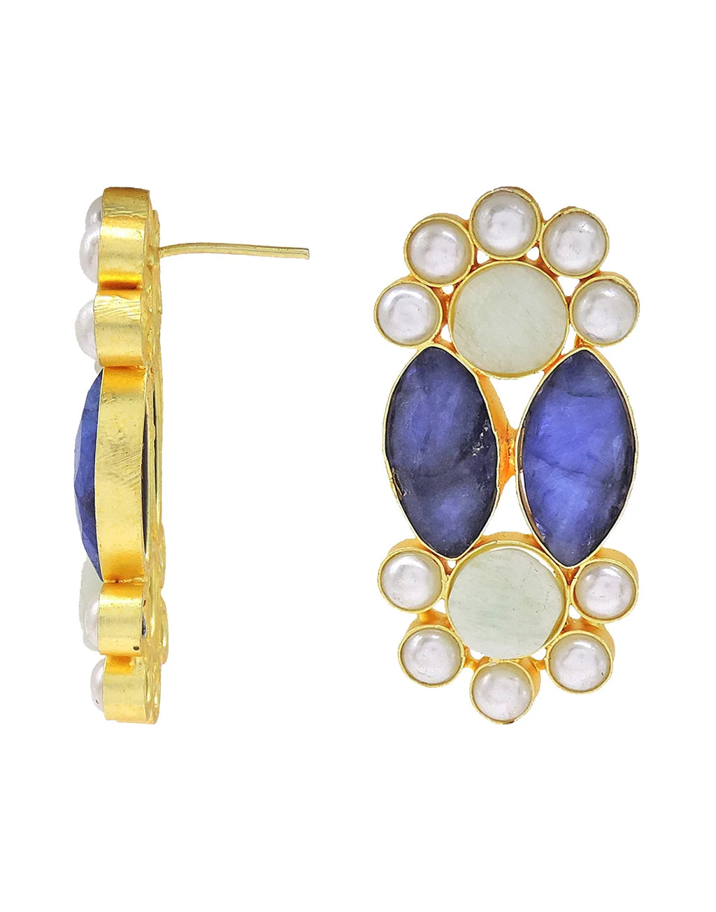 Amazonite & Blue Quartz Earrings - Handcrafted Jewellery- Handcrafted Jewellery from Dori