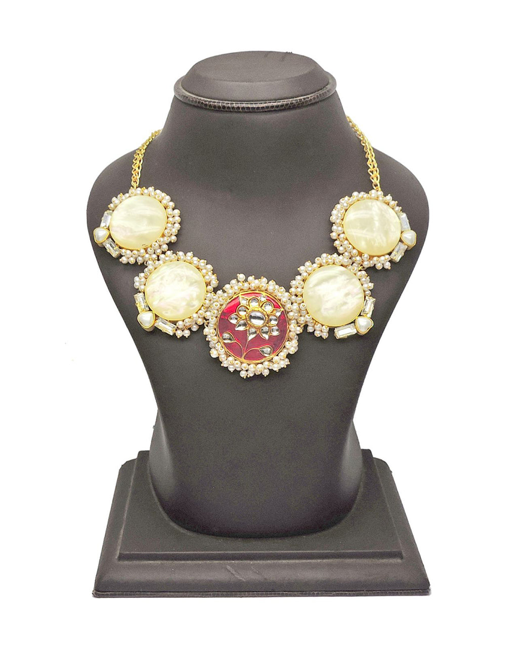 Adeline Necklace - Statement Necklaces - Gold-Plated & Hypoallergenic Jewellery - Made in India - Dubai Jewellery - Dori
