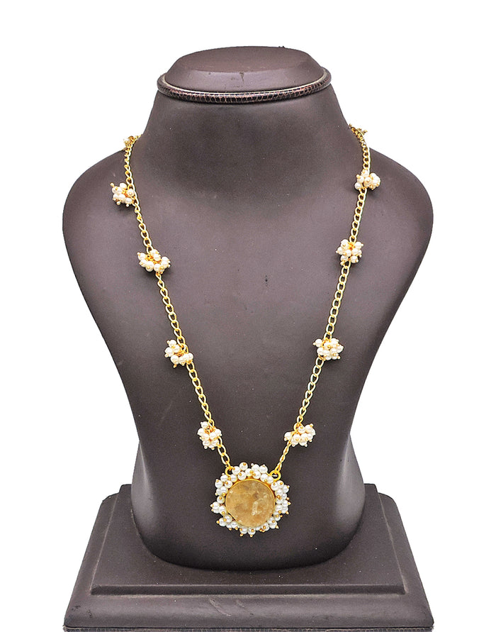 Bloom Necklace (Jasper) - Statement Necklaces - Gold-Plated & Hypoallergenic Jewellery - Made in India - Dubai Jewellery - Dori