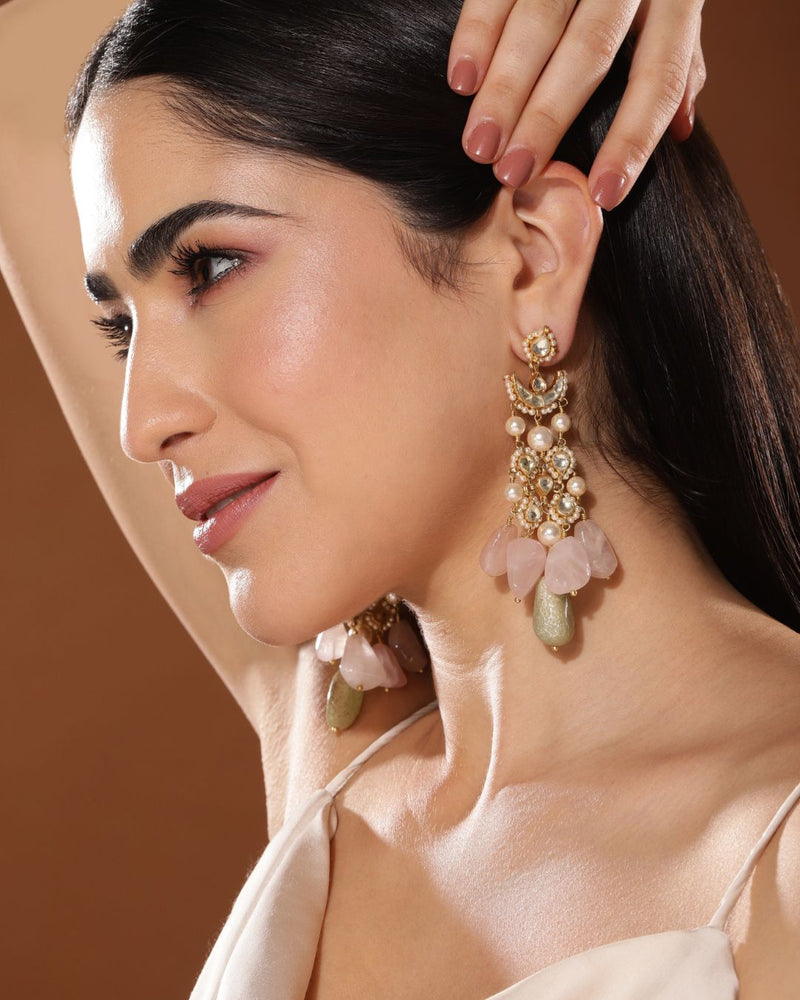 Aphaea Pathhari Jaali Earrings Handcrafted Jewellery - Made in India - Dubai Jewellery, Fashion & Lifestyle - Dori