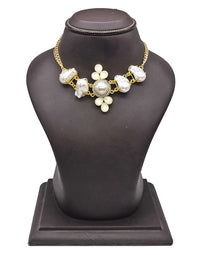 Jewelled Pearl Necklace - Statement Necklaces - Gold-Plated & Hypoallergenic Jewellery - Made in India - Dubai Jewellery - Dori