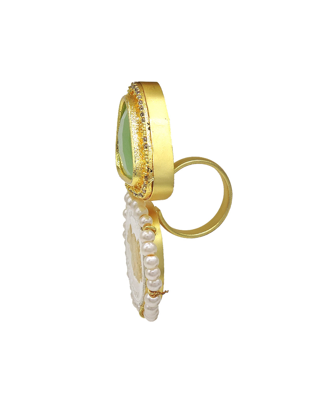 Coin Pear Ring - Statement Rings - Gold-Plated & Hypoallergenic Jewellery - Made in India - Dubai Jewellery - Dori