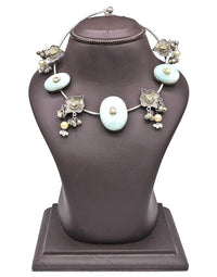 Heritage Amazonite Necklace - Statement Necklaces - Gold-Plated & Hypoallergenic Jewellery - Made in India - Dubai Jewellery - Dori