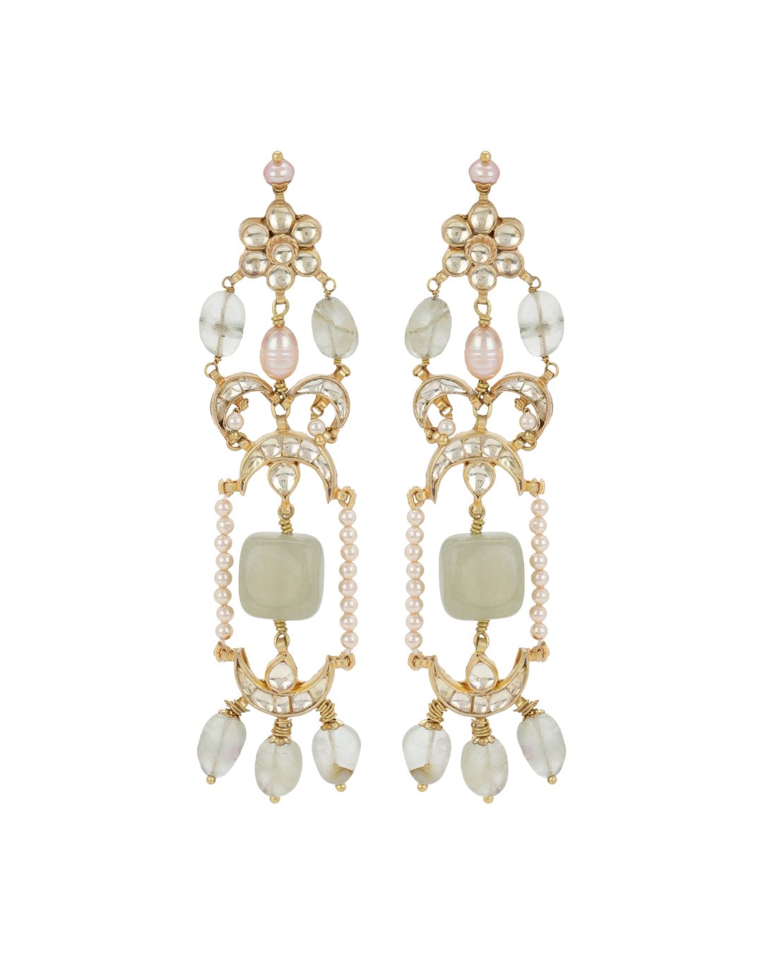 Hecate Ardh Chaandi Earrings Handcrafted Jewellery - Made in India - Dubai Jewellery, Fashion & Lifestyle - Dori