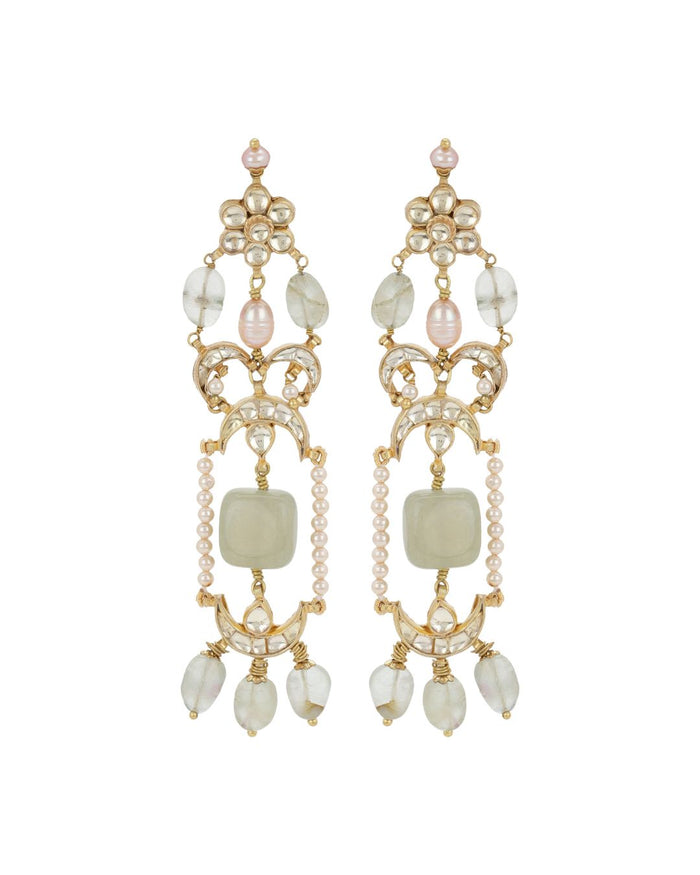 Hecate Ardh Chaandi Earrings Handcrafted Jewellery - Made in India - Dubai Jewellery, Fashion & Lifestyle - Dori