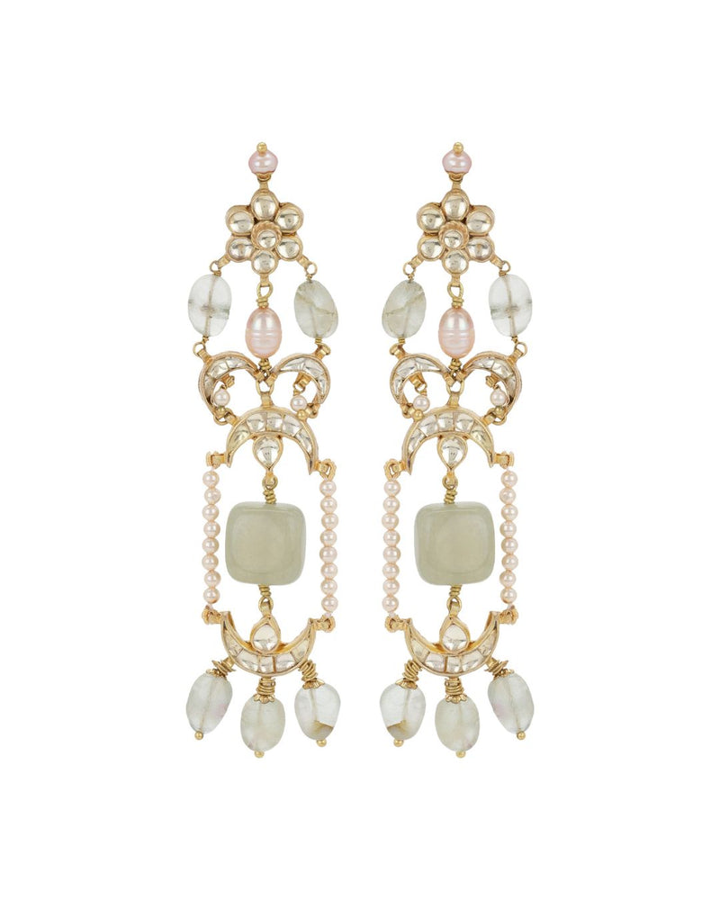 Hecate Ardh Chaandi Earrings Handcrafted Jewellery - Made in India - Dubai Jewellery, Fashion & Lifestyle - Dori