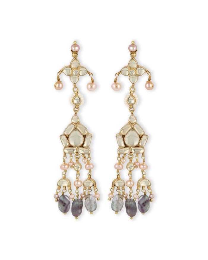 Hemera Mini Kamal Earrings Handcrafted Jewellery - Made in India - Dubai Jewellery, Fashion & Lifestyle - Dori