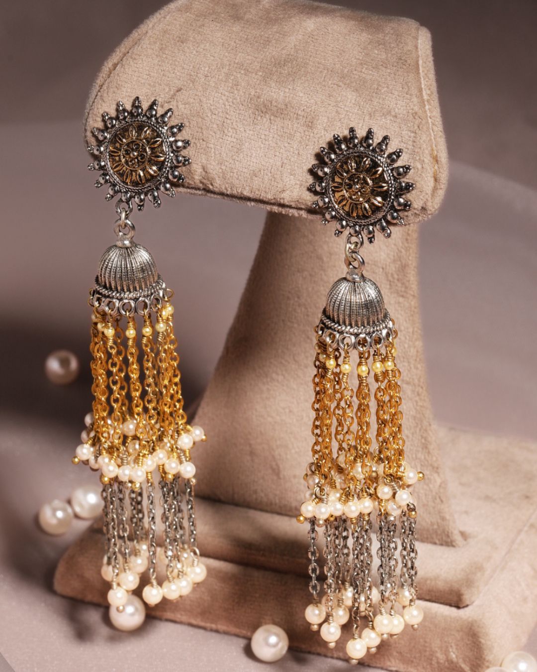 Lachesis Sooryodaya Jhumkis - Handcrafted Jewellery - Made in India - Dubai Jewellery, Fashion & Lifestyle - Dori