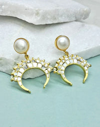 Pearl & Shell Cluster Earrings- Handcrafted Jewellery from Dori