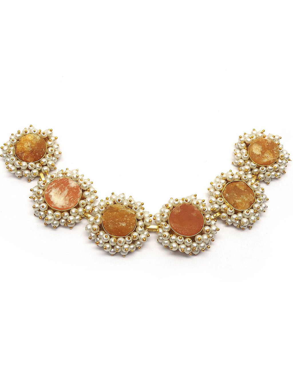 Jasper Bloom Necklace - Statement Necklaces - Gold-Plated & Hypoallergenic Jewellery - Made in India - Dubai Jewellery - Dori