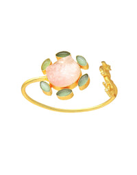 Rose Quartz & Horse Cuff- Handcrafted Jewellery from Dori