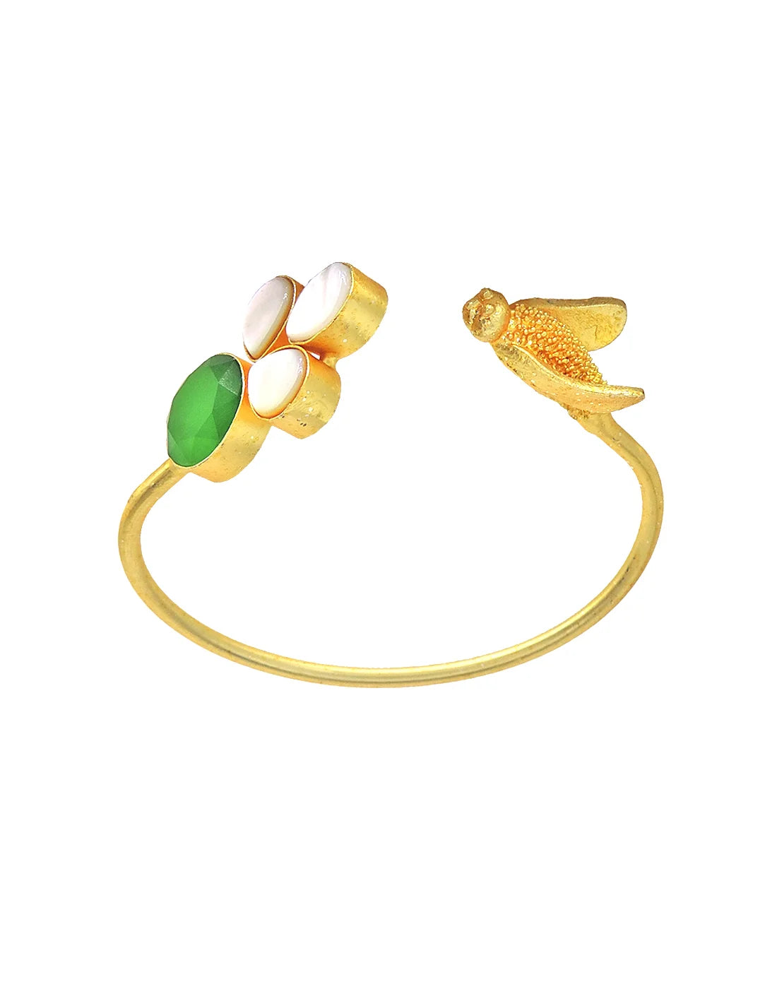 Glass & Shell Cuff- Handcrafted Jewellery from Dori