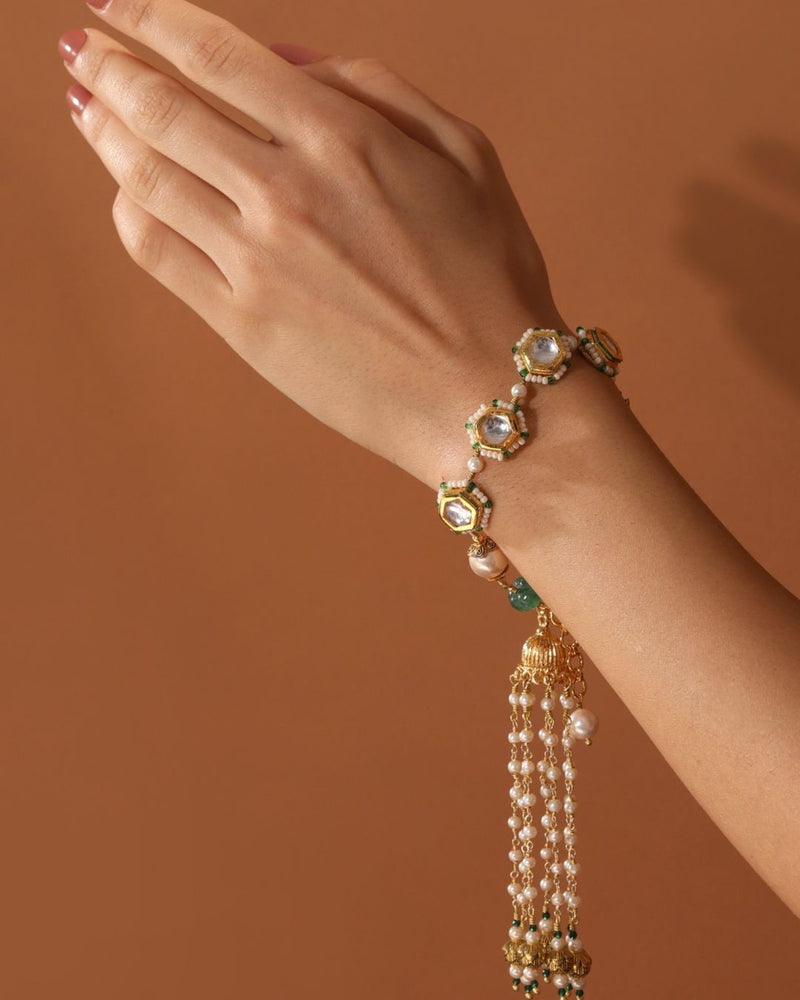 Selene Kubera Bracelet Green - Handcrafted Jewellery - Made in India - Dubai Jewellery, Fashion & Lifestyle - Dori