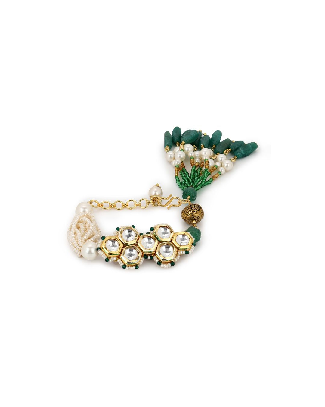 Selena Kashti Bracelet Green - Handcrafted Jewellery - Made in India - Dubai Jewellery, Fashion & Lifestyle - Dori